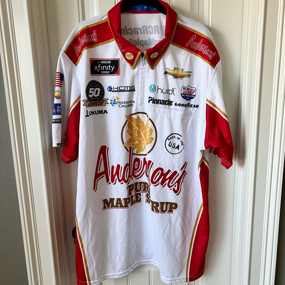 Richard Childress Racing NASCAR pit shirt Anderson's Maple Syrup 2XL Crew Issued